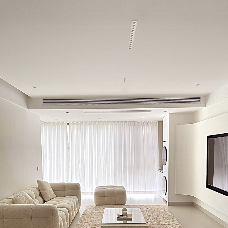 迷你长条格栅灯内嵌入式三头线形型客厅过道led简约天花射灯极窄