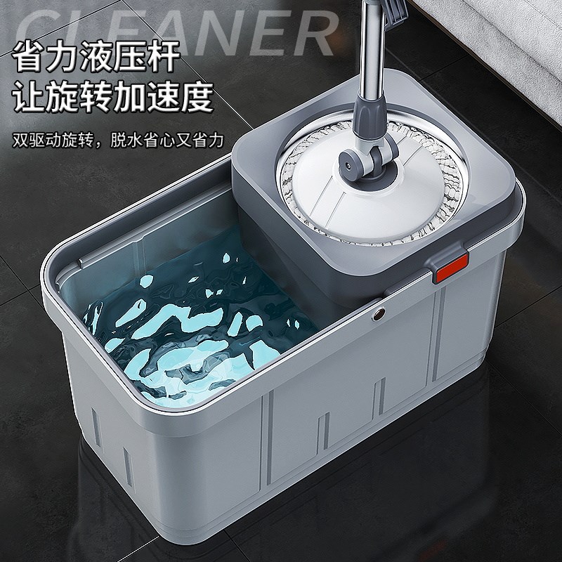 旋转拖把家用2025新型自拧水分离式甩干 干脱水桶加强杆懒人拖地