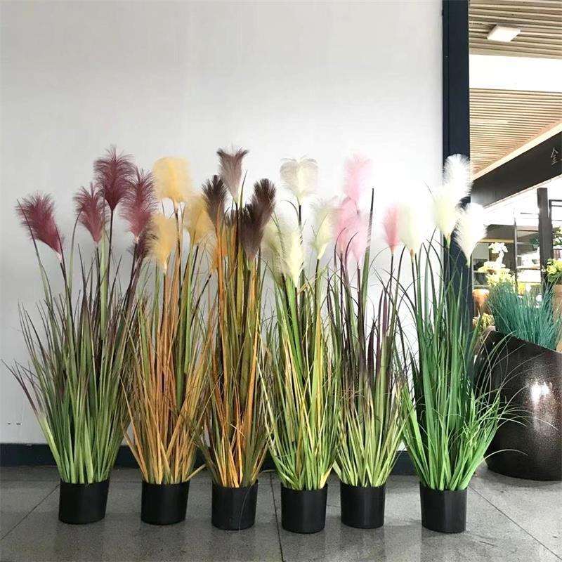 仿真植物盆栽芦苇草洋葱草假草花艺民宿软装家居装饰绣球