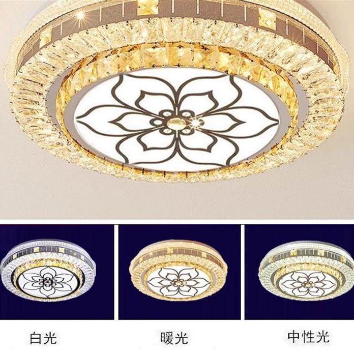 卧室吸顶灯主卧室全光谱led浪漫婚房灯具房间客厅轻奢客厅水晶灯