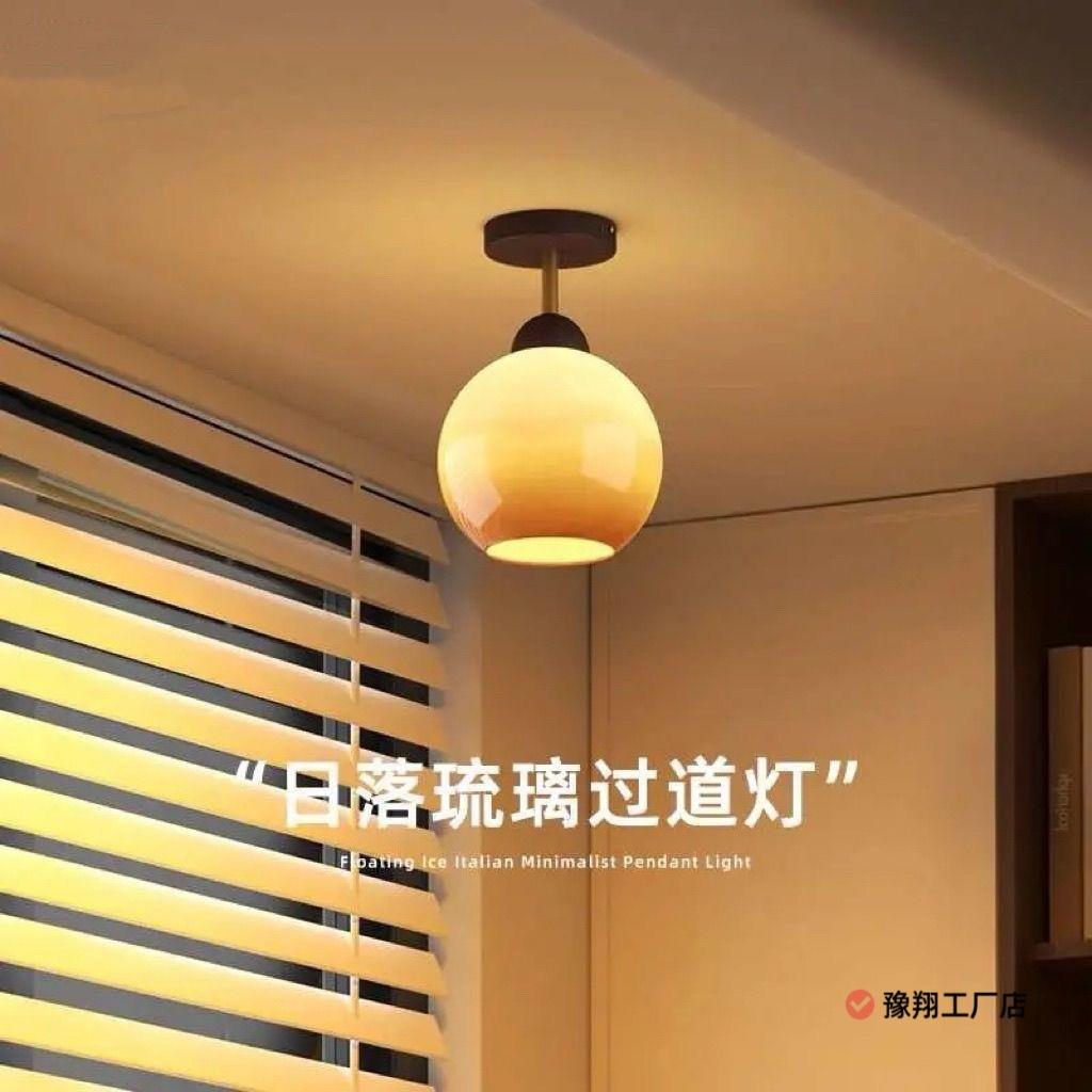 新款走廊过道简约复古衣帽间中式吸顶灯创意北欧入户门玄关阳台