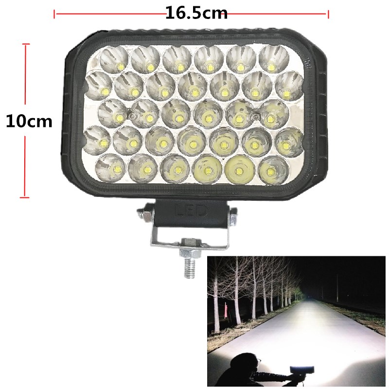 电动车摩托车三轮车改装强光超亮led大灯12伏60V货车射灯防水通用