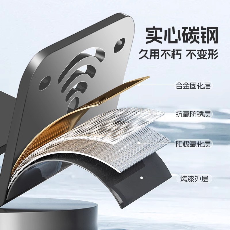 监控支架米家路由器小爱同学壁挂置物架免打孔家用摄像头倒挂支架