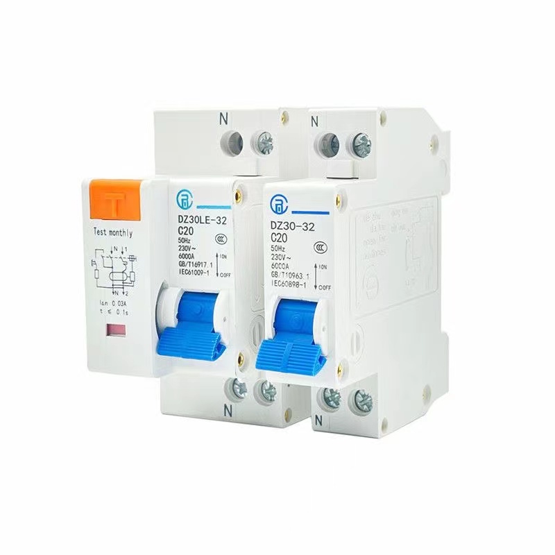 上海人民漏电保护开关压缩版空气开关带漏电保护1p+n家用小型漏保