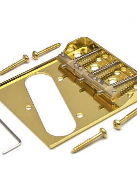 TL折三边琴桥3头铜码(带补偿)(带缺口)(底后穿弦)(配螺丝弹簧)