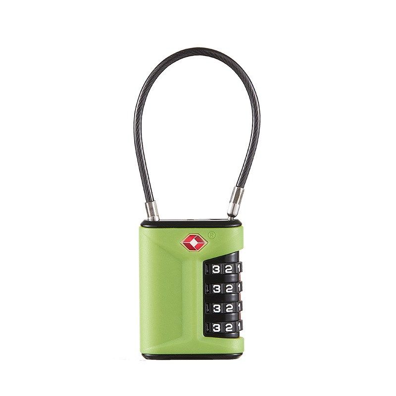 海关锁旅行箱包储物柜健身房拼色钢丝绳TSA海关密码挂锁密码锁