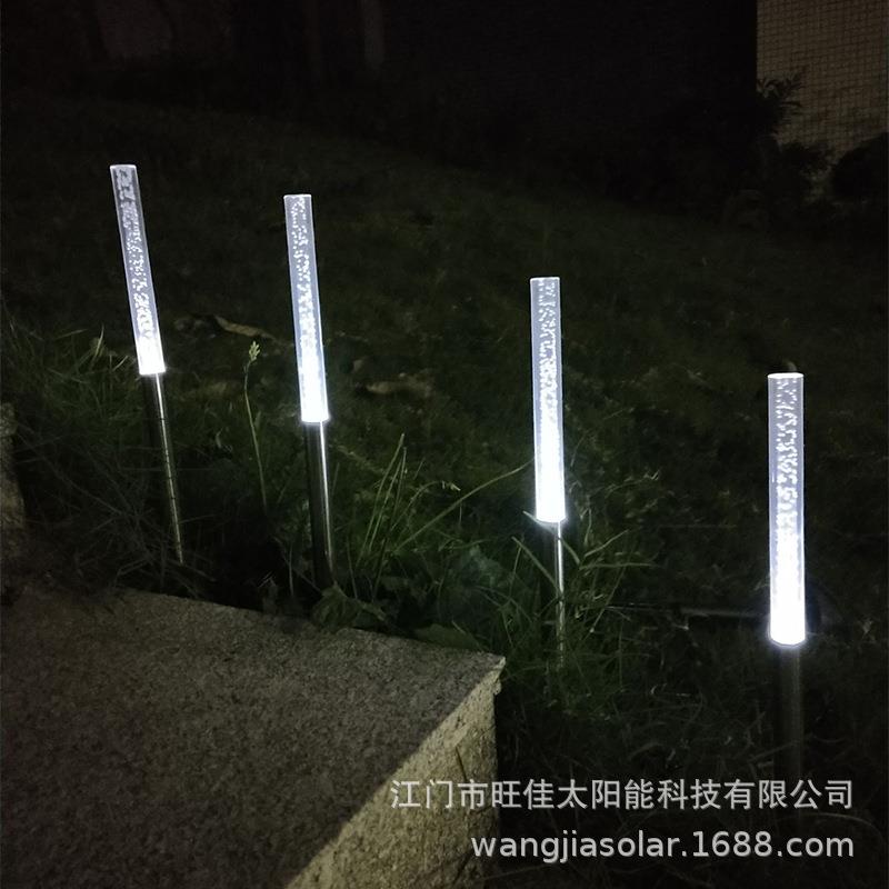 太阳能亚克力灯一拖四气泡棒地插灯芦苇灯装饰花园户外庭院草坪灯