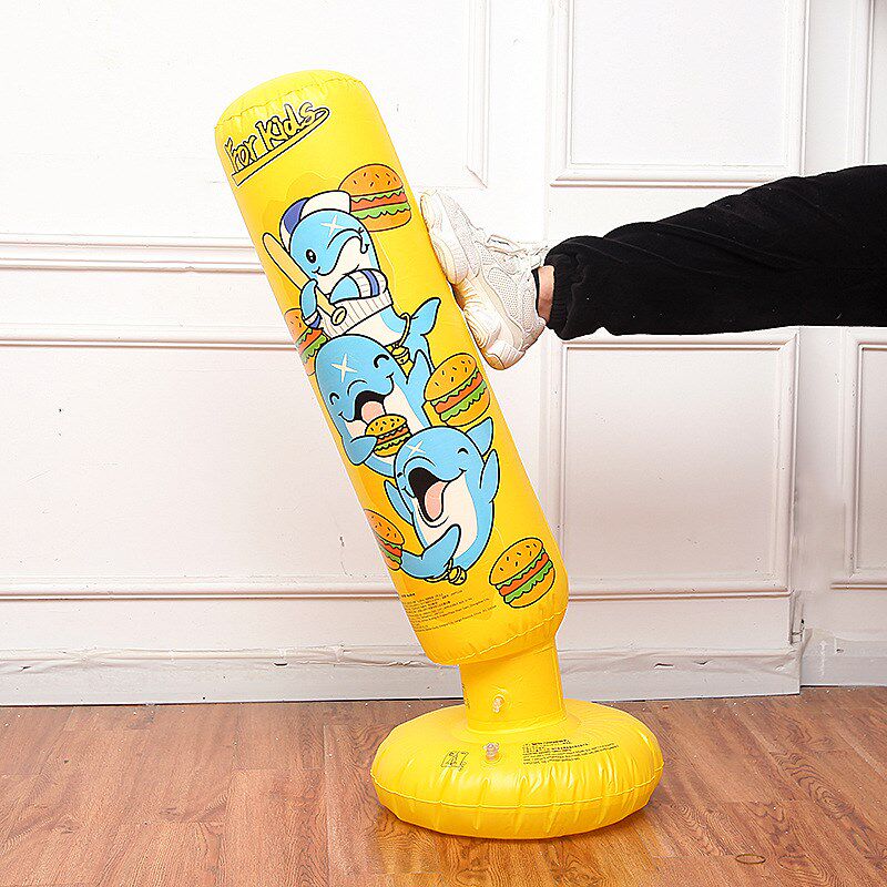 加厚健身儿童充气沙袋充气拳击z柱不倒翁沙包立式发泄充气沙包沙