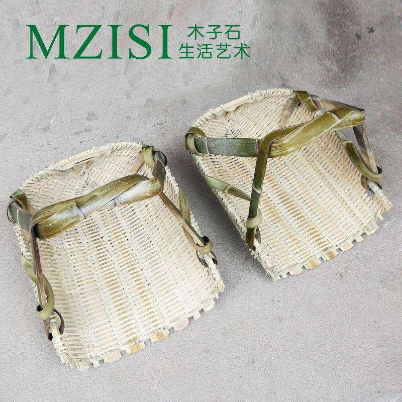 5ZV7竹粪箕竹编织簸箕漏筛竹篮挑东西竹制品工地挑泥土挑砖挑