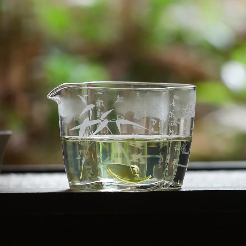 高硼硅玻璃公道杯简约透明加厚耐热家用创意茶海分茶器茶具配件