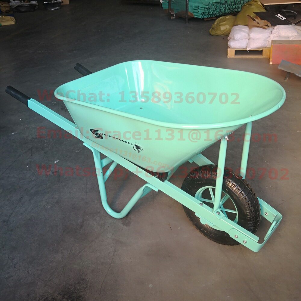 欧美市场120L金属独轮手推车