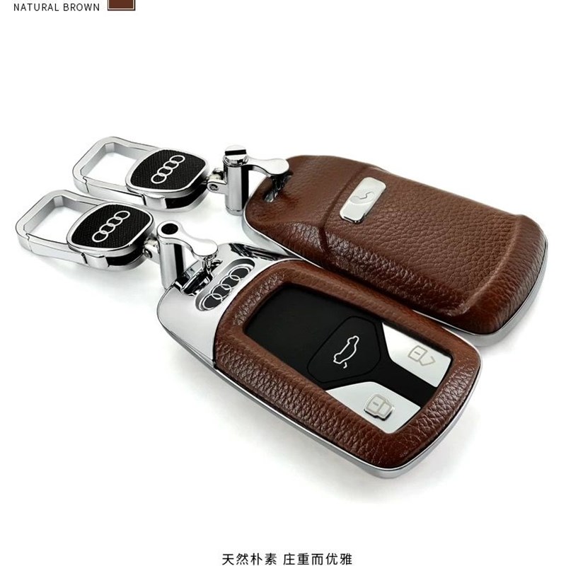 新奥迪A4L钥匙套Q5L钥匙包扣新Q7S4S5TTS车A5真皮车钥匙包壳男女