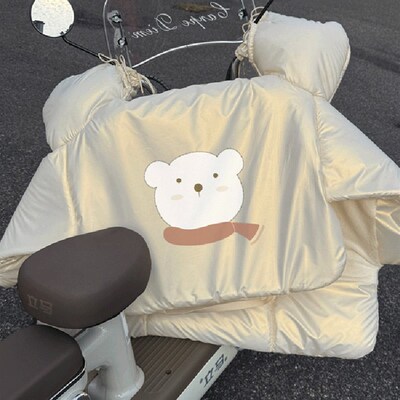 高颜值电动摩托车冬款挡风被加绒加厚防水小车电瓶车御寒被挡风罩