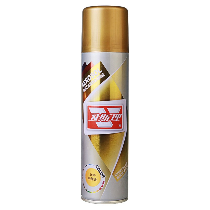 黄金色油漆自喷漆不掉色金属漆古铜镀金箔漆翻新改色专用手摇喷漆