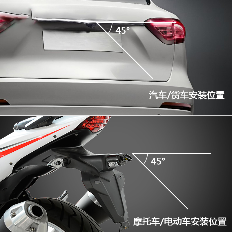 电动车摩托车装饰灯防追尾激光灯彩灯尾灯刹车灯警示鬼火配件改装