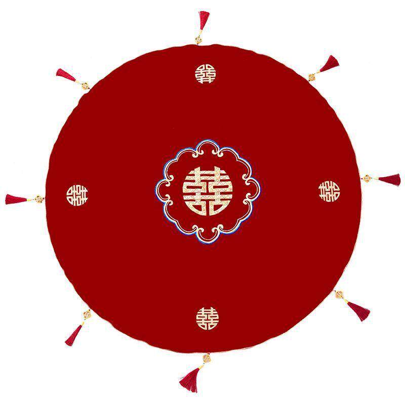 新娘红盖头结婚喜字刺绣婚礼新娘盖头婚礼新娘流苏喜帕婚庆用品