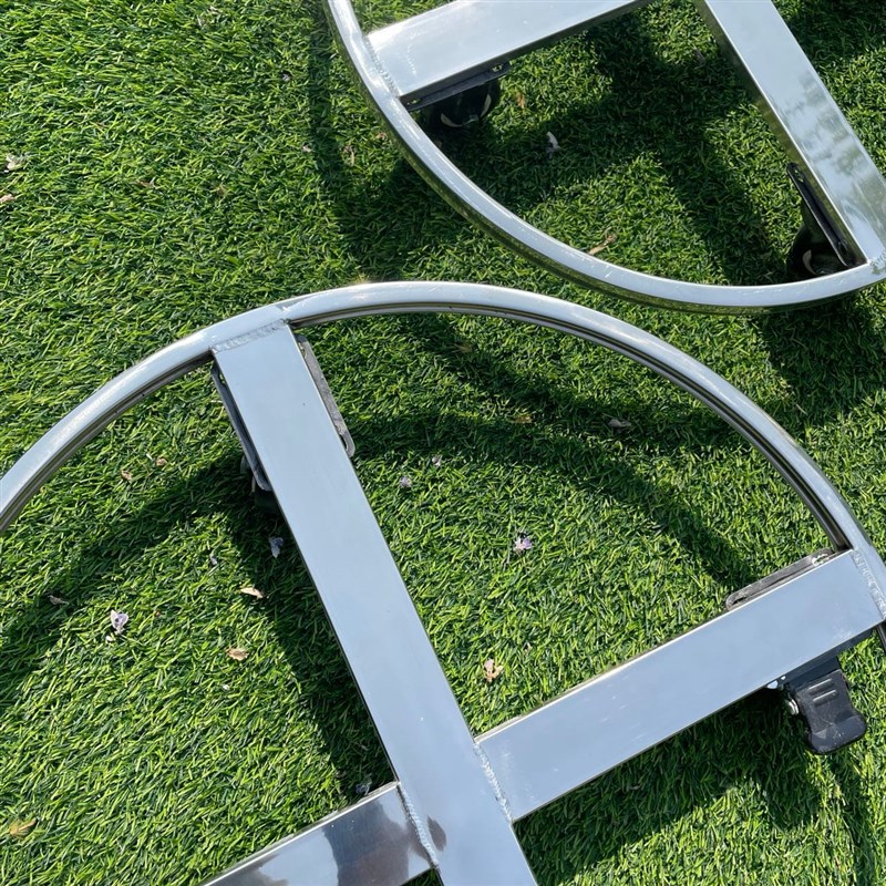 不锈钢圆形移动大花盆底座万向轮带刹车乌龟车花架盆景架子网红新