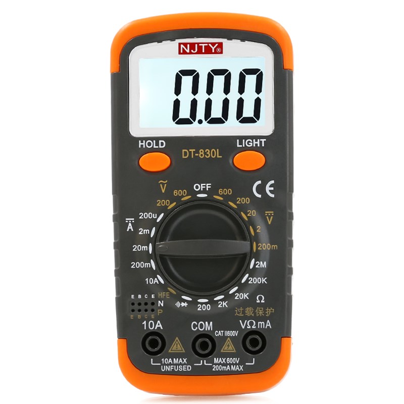 南京天宇DT830L数字防烧万用表数显家用万能表小型袖珍高精度电表
