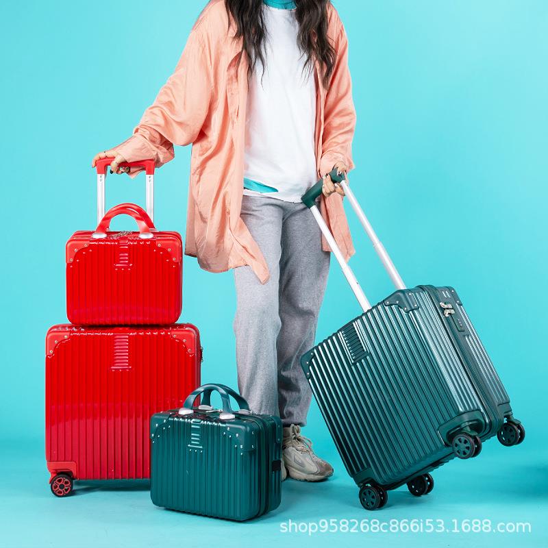 20寸行李箱18小型旅行拉杆子母儿童密码登机箱复古20寸登机箱