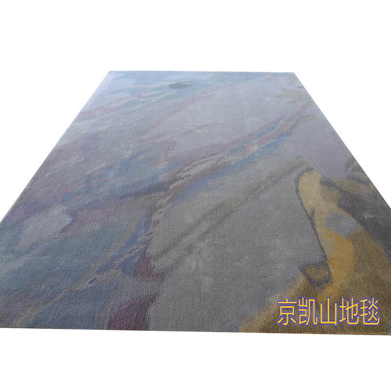 中国风抽象水墨画手工羊毛别墅客厅茶几沙发地毯书房办公室接待室