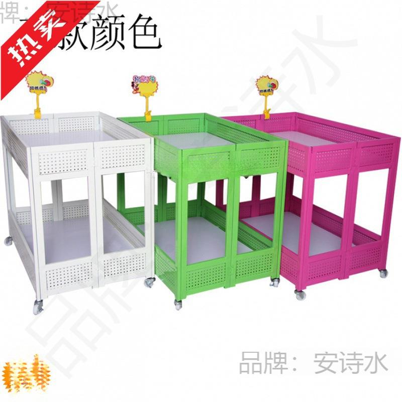 展示架小花车简易超市推车店铺玩具家用货架促销出摊摆放折叠售卖