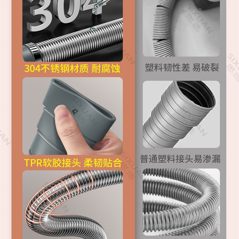 小天鹅洗衣机排水管不锈钢延长管原装全自动滚筒加长出水软管