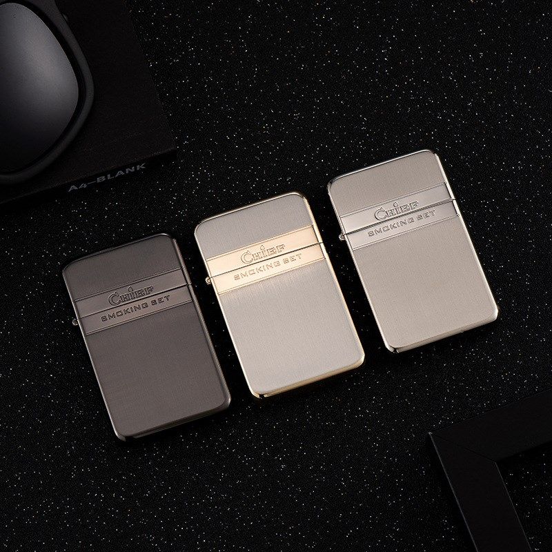 CF003纯铜超薄砂轮复古煤油防风金属打火机个性礼品打火机