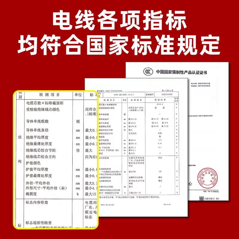 国标纯铜芯RVV电线软线2 3 4芯2.5平方6护套电缆线家用三相电源线