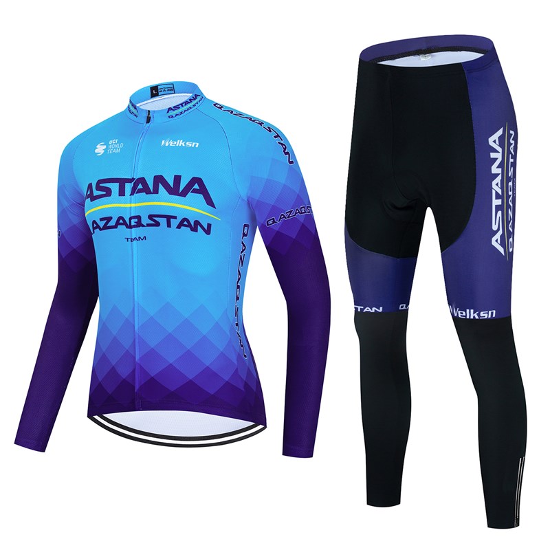 2023ASTA骑行服套装男春夏季公路车透气排汗长袖上衣长裤自行车衣