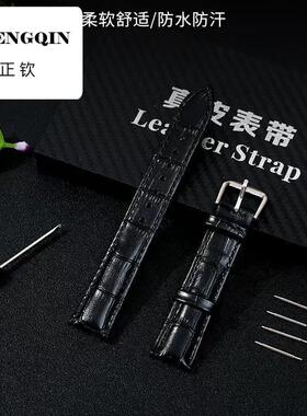 正钦安顿4A/4X/4Apro/4Xpro真牛皮22mm表带防水针扣适用女士