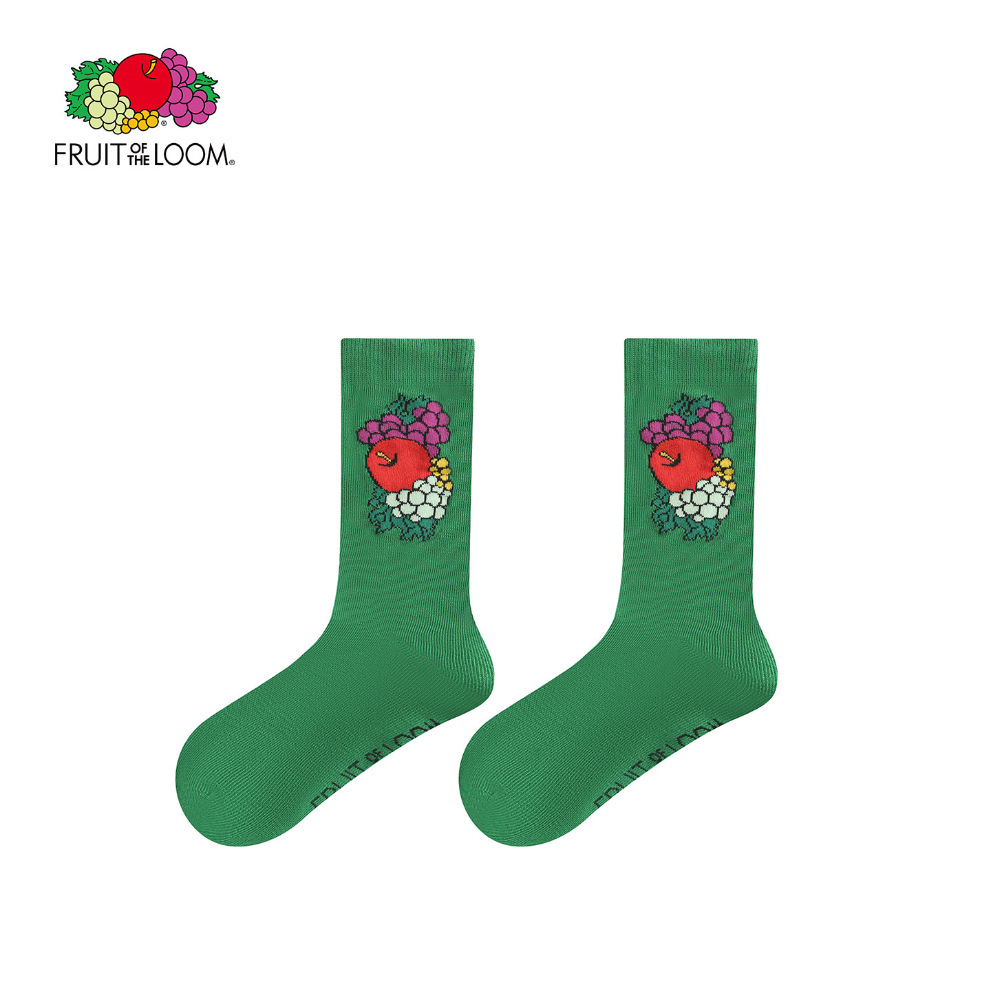 鲜果布衣袜子中筒袜运动透气