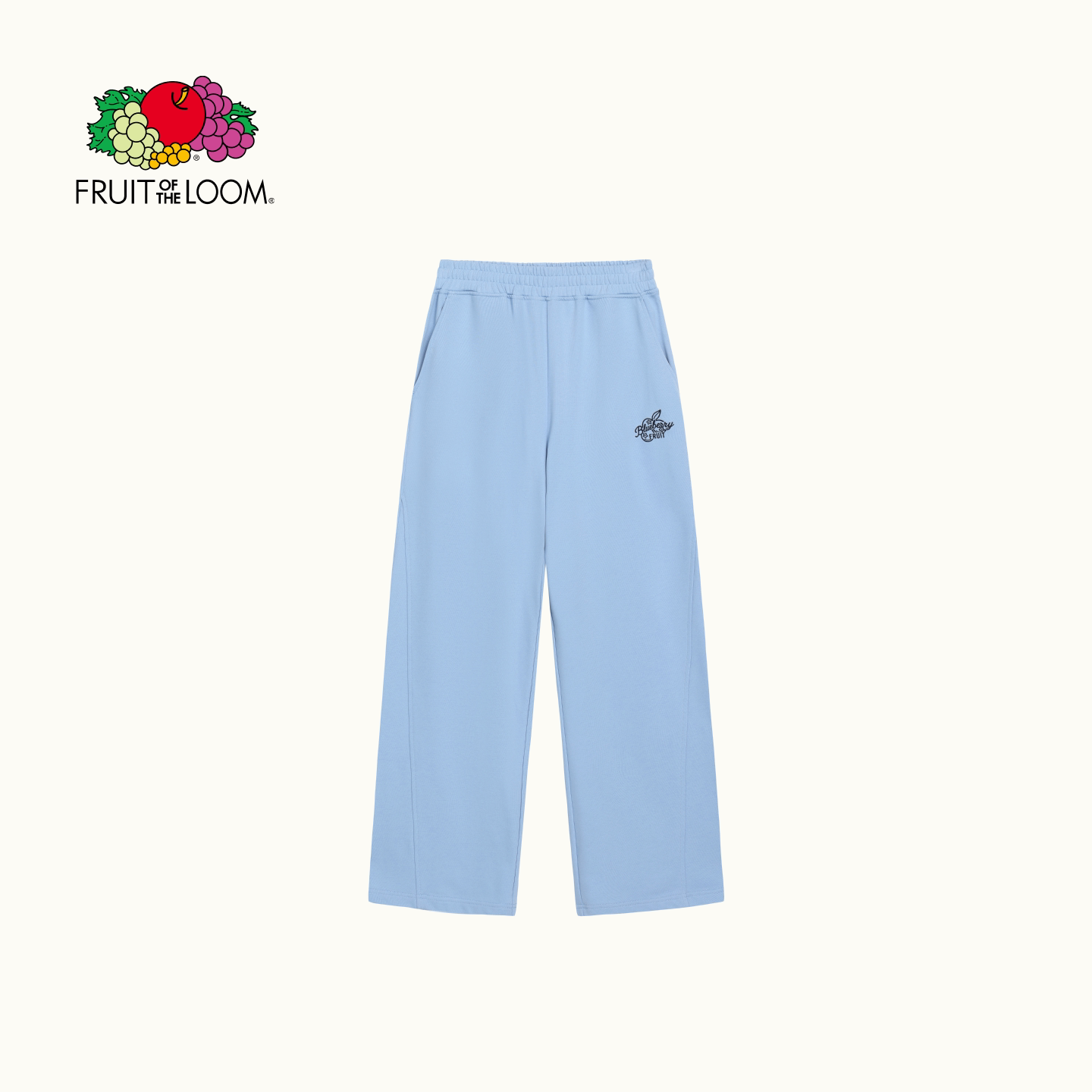 新品首发·鲜果布衣春季女休闲运动裤亲肤透气针织阔腿直筒裤子