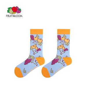 「鲜果布衣·新年限定·春季花开」2026男女潮流耐磨中筒棉袜子