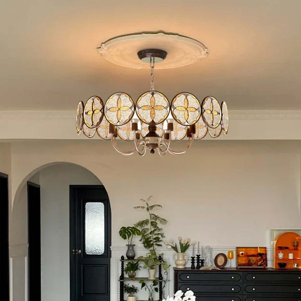 法式复古中古风卧室吊灯