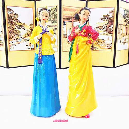 韩式烧烤店开业装修装饰品摆件朝鲜族韩服人偶皇后公主摆件摆饰品