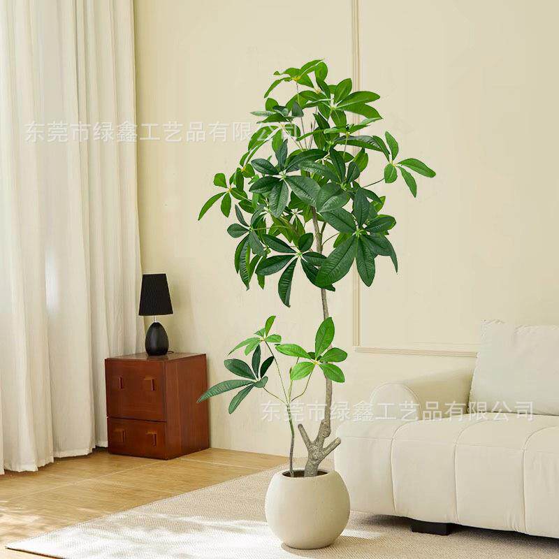 仿真绿植发财树盆景客厅落地绿植摆件人造发财树假绿植假树装饰