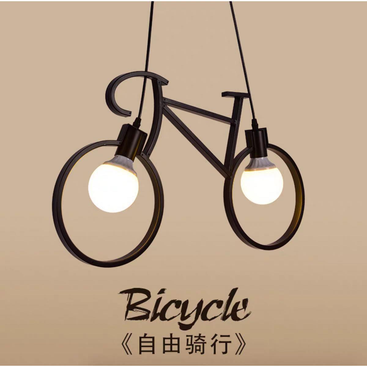 阳台灯创意个性现代简约餐厅吧台北欧灯具过道走廊自行车玄关吊灯