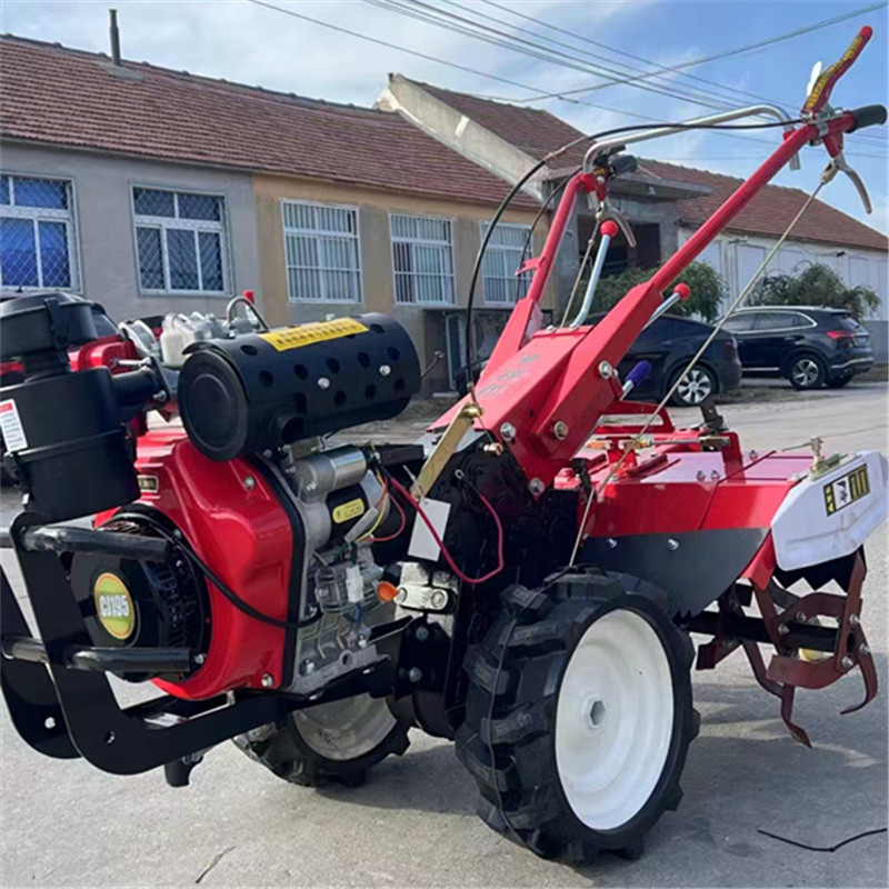 四驱微耕机小型柴油犁地机翻土机农用开沟机耕地机家用旋耕机