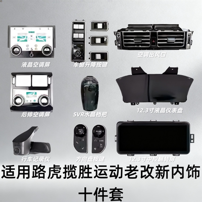 适用于路虎揽胜运动后排空调屏翻转导航屏SVR水晶档把老改新套件