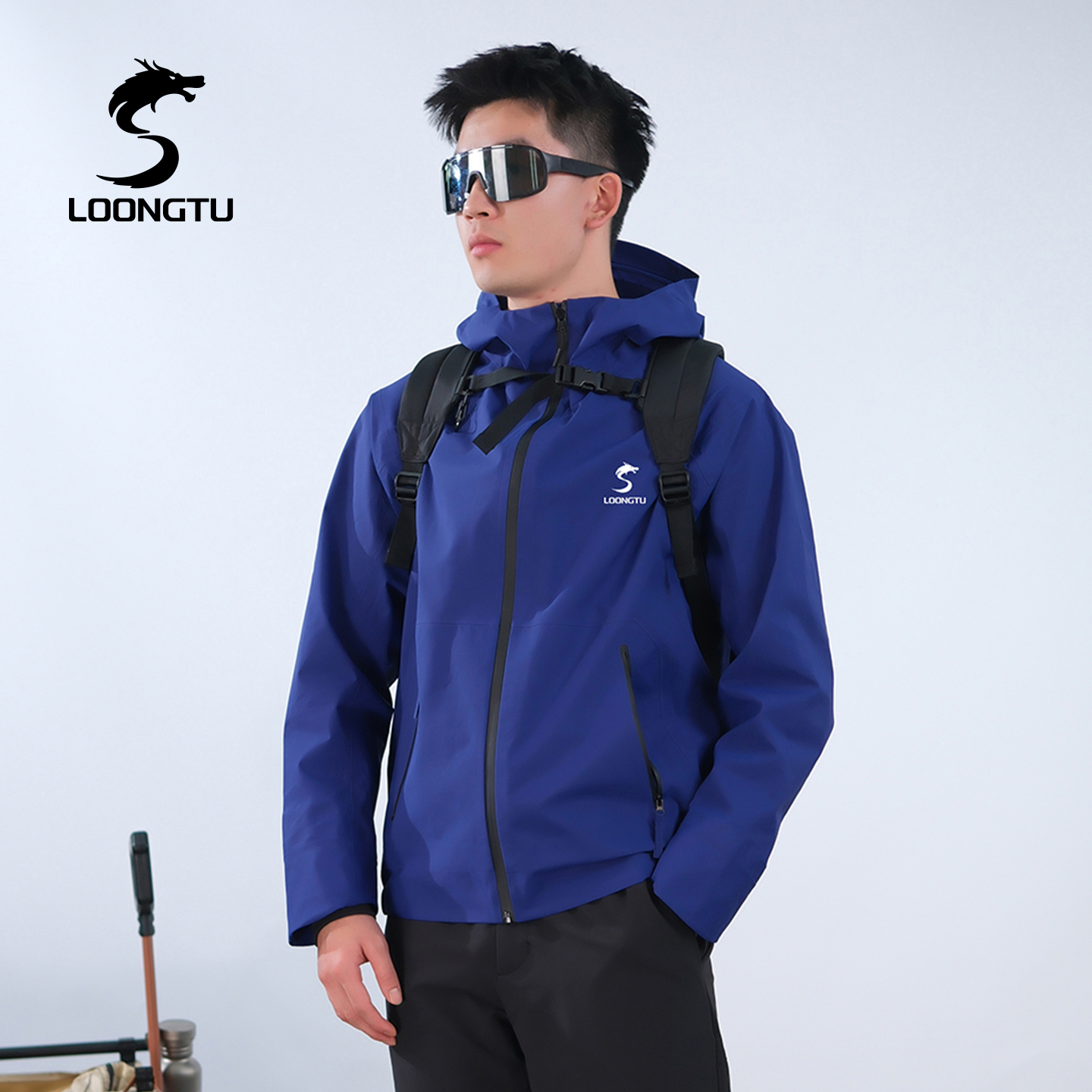 龙途防风防水耐磨轻量压胶冲锋衣