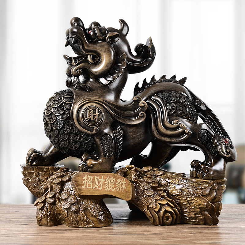 貔貅招财摆件一对公司办公室老板桌面高档装M饰店铺收银台开业礼