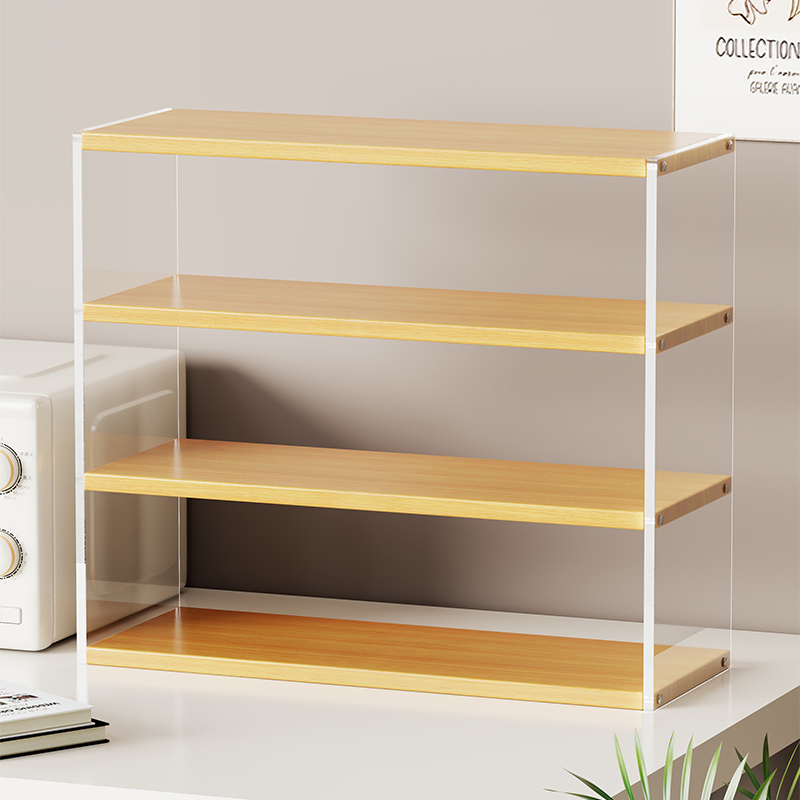 桌面置物架多层整理箱茶具茶杯分层储物柜放水杯的V架子水杯分层