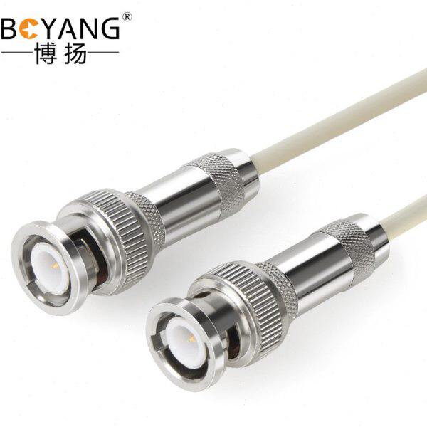 博扬2M跳线BNC-BNC 2M兆E1接头成品跳线syv75-2-1同轴电缆DDF15米