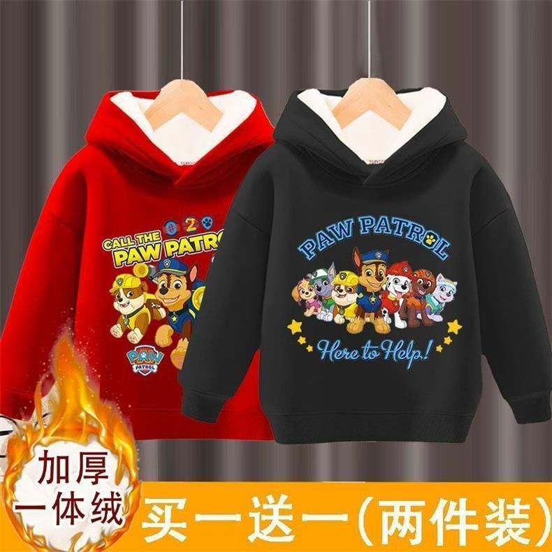 汪汪队男孩休闲加绒加厚卫衣冬季