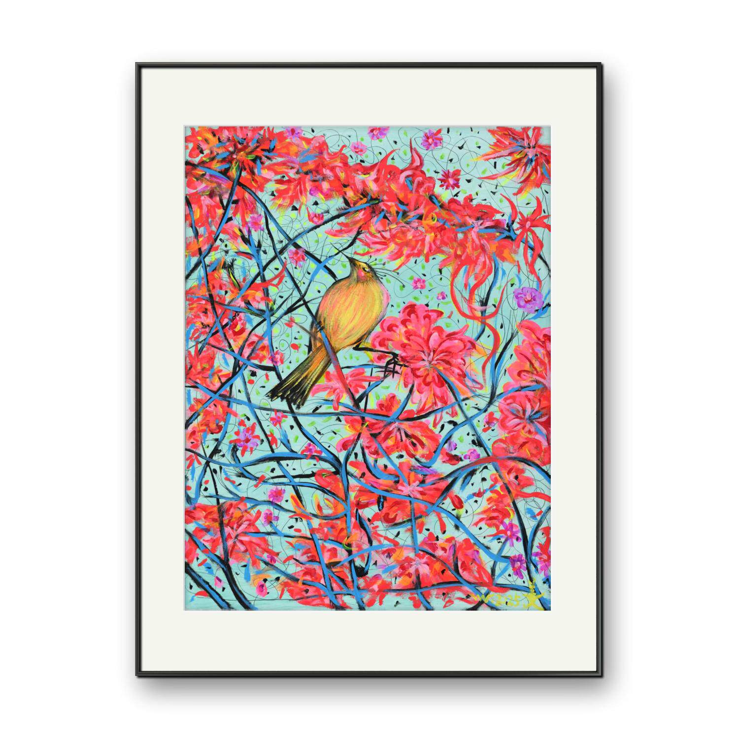 姜维正品亲签版画繁花似锦