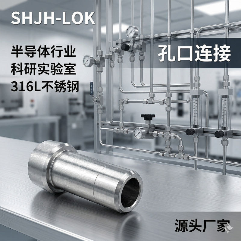 兼容世伟洛克限流孔口接头SS-201-PC仪表洁净管道连接件316L