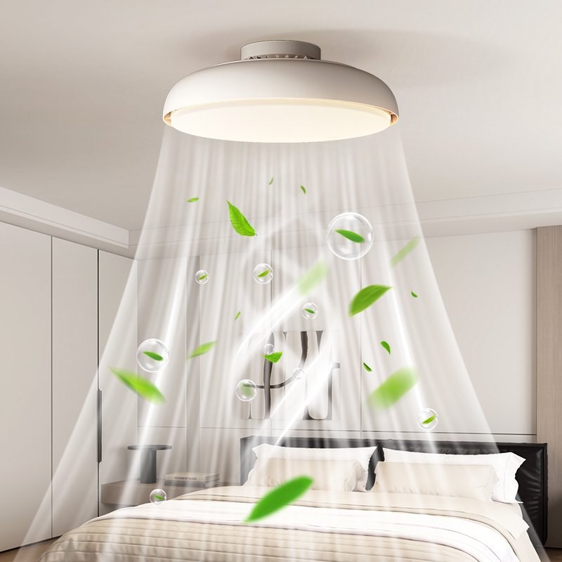 励昌设计师新款无叶风扇灯卧室客厅吸顶风扇灯简约现代无叶风扇灯