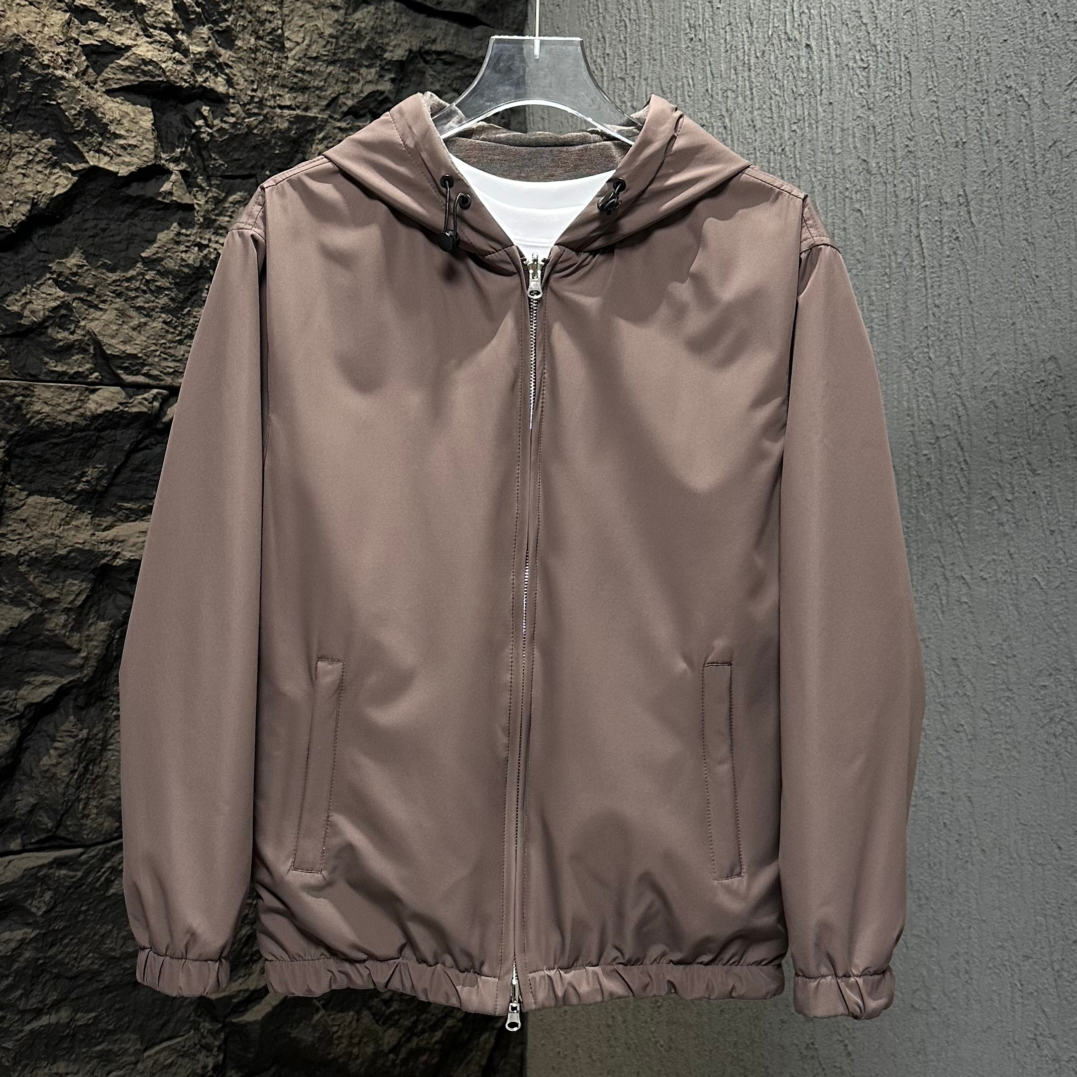 秋季男士连帽夹克两面服外套