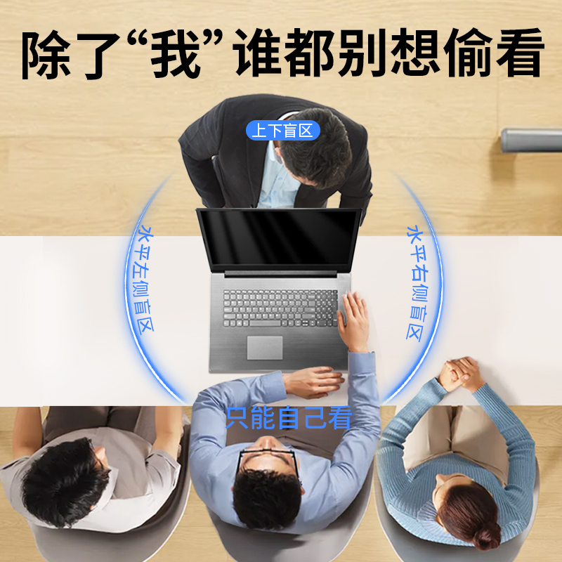 360度笔记本防窥膜电脑防偷窥保护膜24/14寸15.6寸台式显示器屏幕