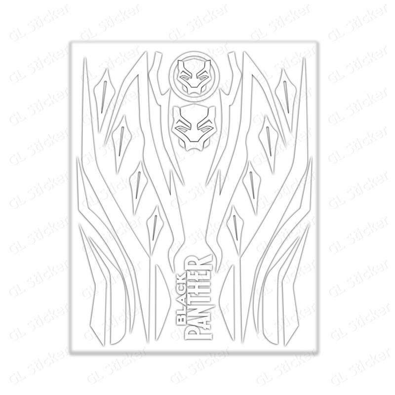 适用摩托车头盔AGV/SHORI/LS2/K1贴纸黑豹版画装饰全盔贴花配件